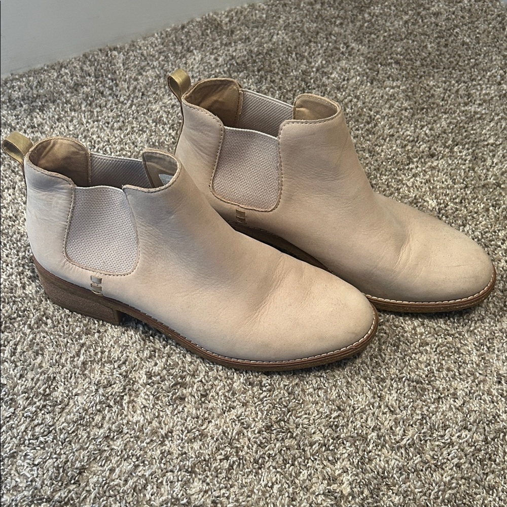 Sperry Maya Chelsea Women's Light Beige Leather Ankle Boots - Size 10
